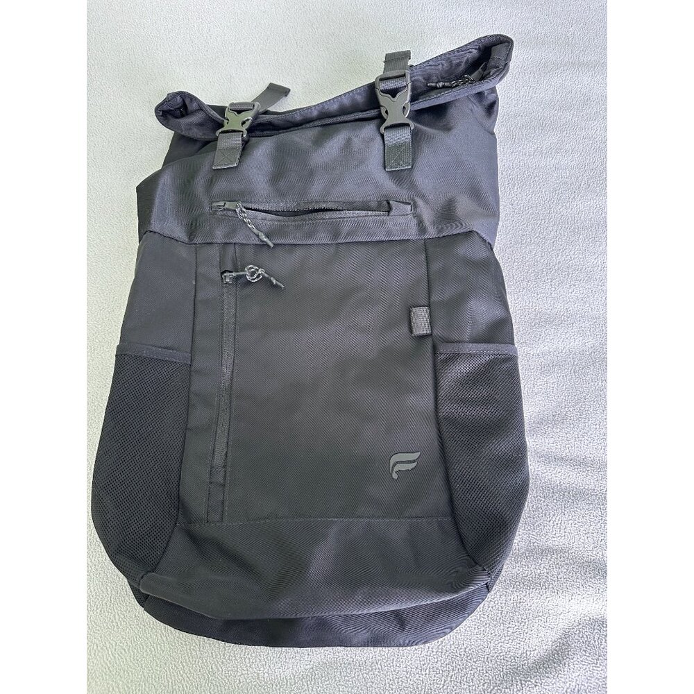 Fabletics Backpack The Only Backpack Black Roll Top‎ Computer Sleeve Nylon